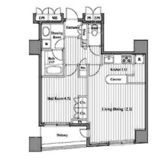 東京都品川区東品川２丁目 賃貸マンション 1LDK