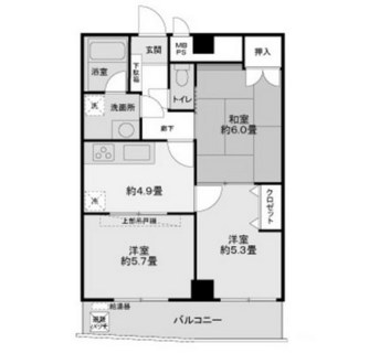 東京都足立区千住寿町 賃貸マンション 3DK