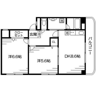 東京都足立区扇１丁目 賃貸マンション 2DK