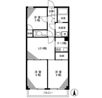 東京都足立区大谷田３丁目 賃貸マンション 3DK