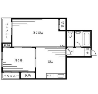 東京都大田区下丸子１丁目 賃貸マンション 2K