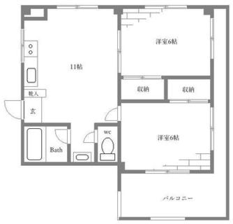 東京都北区滝野川７丁目 賃貸マンション 2LDK