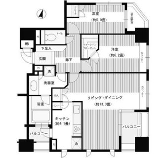 東京都文京区本駒込１丁目 賃貸マンション 2LDK